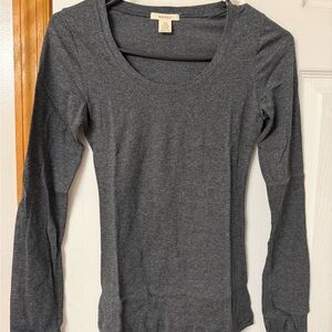 Bozzolo Charcoal Long Sleeve Top
